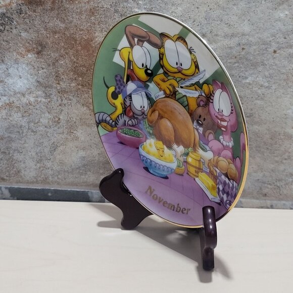 Garfield Calendar November Plate Jim Davis Plate No A 1444 Danbury Mint - Picture 11 of 14